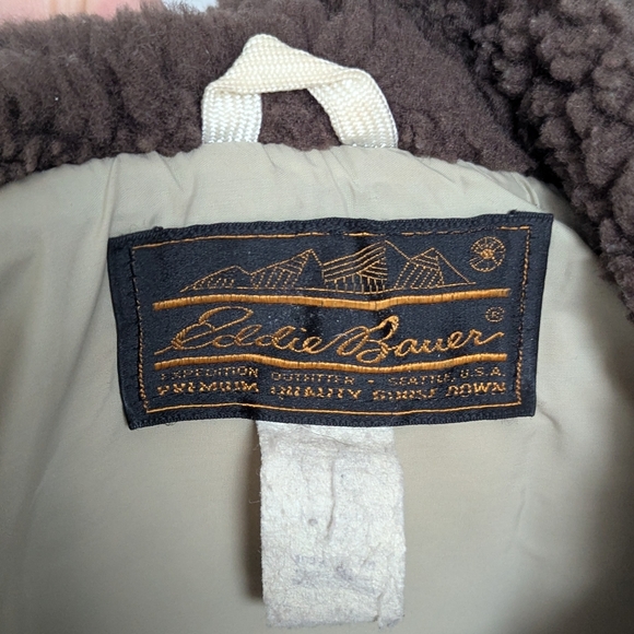 Vintage Eddie Bauer Goose Down Puffer Jacket with Sheerling Lining. - Picture 11 of 16